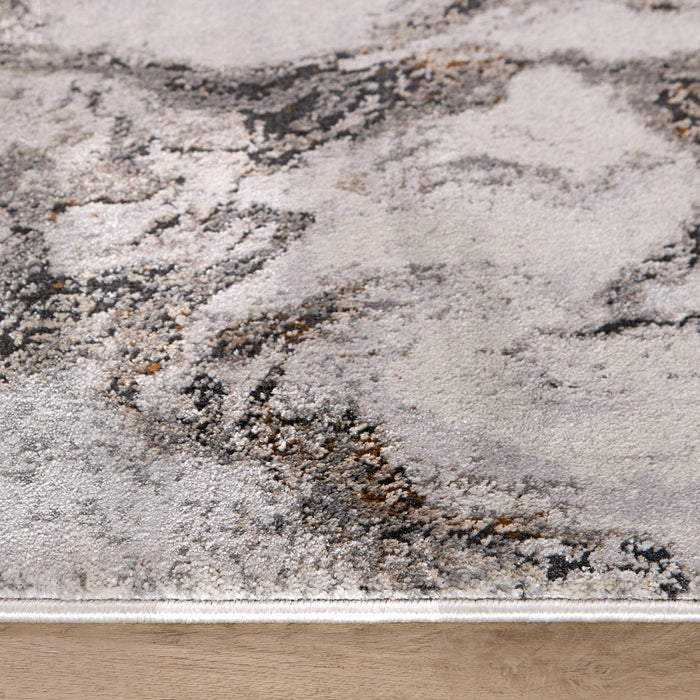 Hadim Gray Marbled - T2046 - 3' x 8' Runner