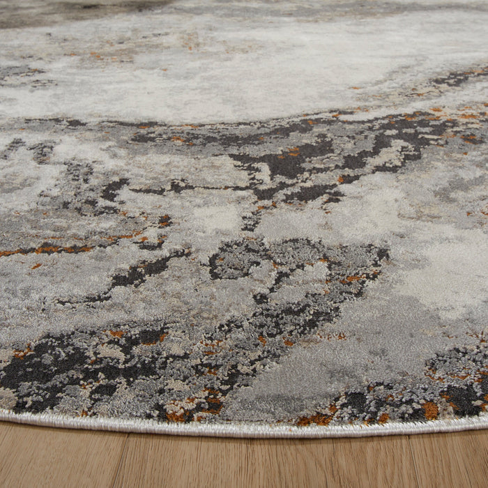 Hadim Gray Marbled - T2046 - 7' Round