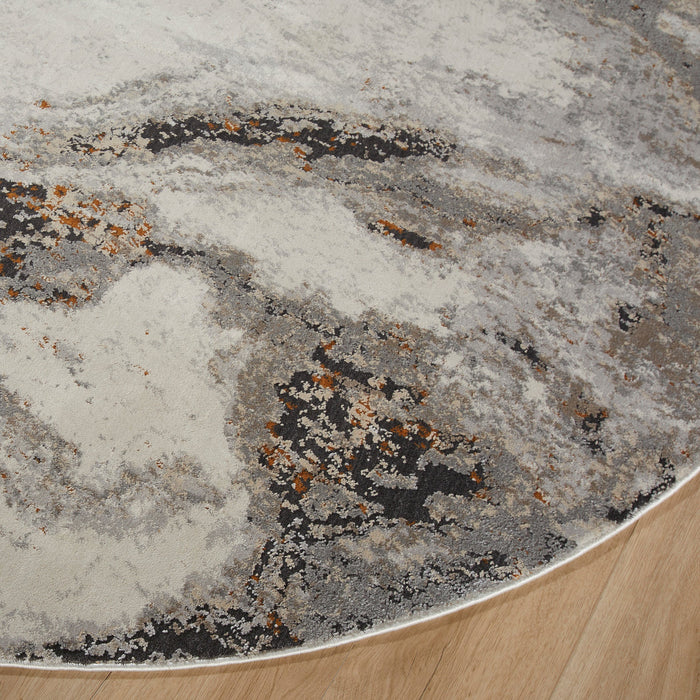 Hadim Gray Marbled - T2046 - 7' Round