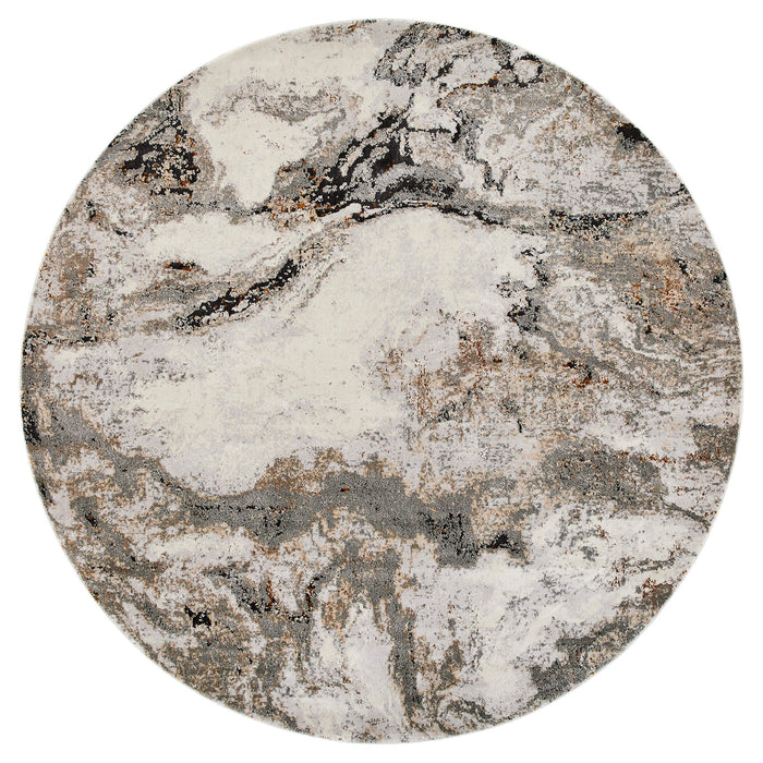Hadim Gray Marbled - T2046 - 7' Round