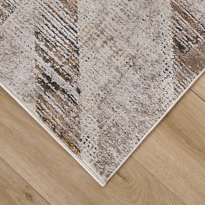 Hadim Brown Geometric - T2047 - 3' x 8' Runner