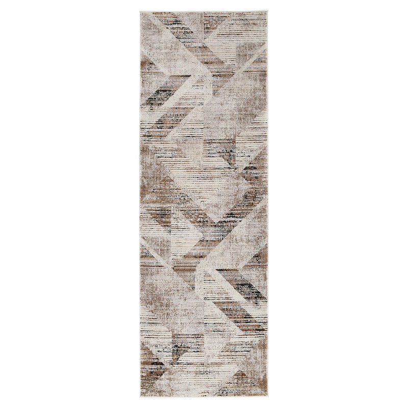 Hadim Brown Geometric - T2047 - 3' x 8' Runner