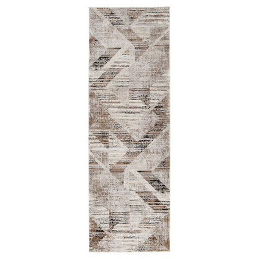 Hadim Brown Geometric - T2047 - 3' x 8' Runner