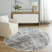 Hadim Brown Painterly - T2052 - 8' Round