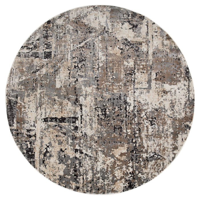 Hadim Brown Painterly - T2052 - 8' Round