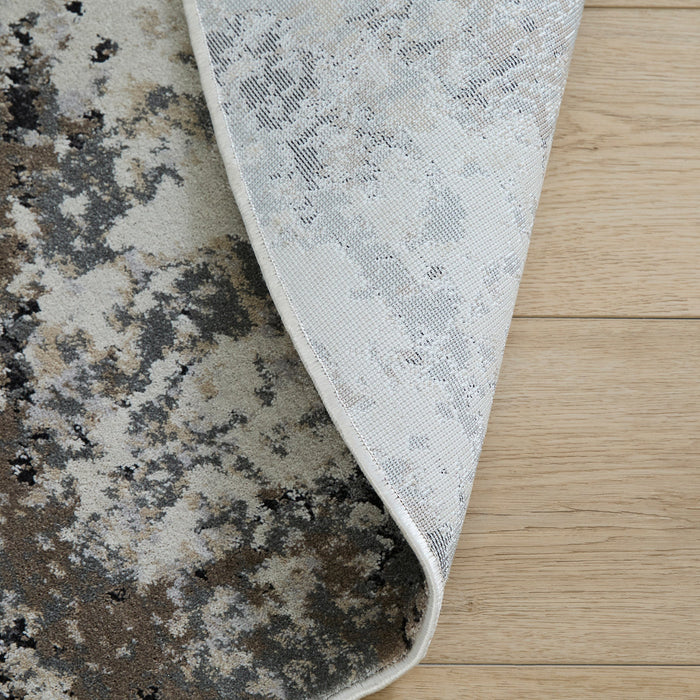Hadim Brown Painterly - T2052 - 7' Round