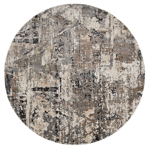 Hadim Brown Painterly - T2052 - 7' Round