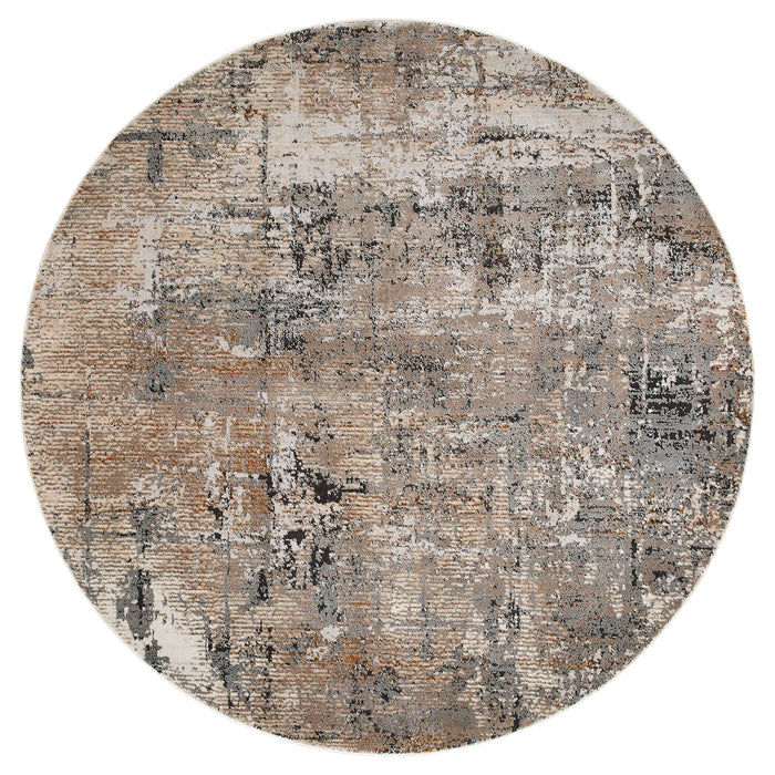 Hadim Brown Painterly - T2053 - 5' Round