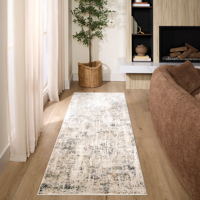 Kemer Gray Abstract - T2054 - 3' x 8' Runner