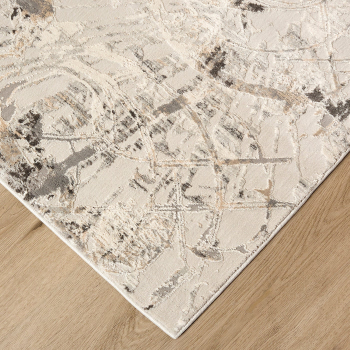 Kemer Gray Abstract - T2056 - 3' x 8' Runner