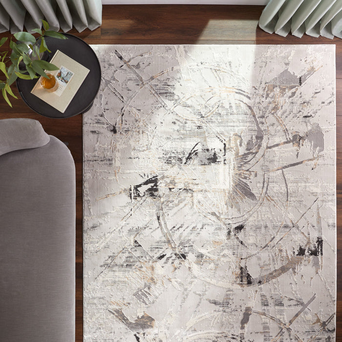 Kemer Gray Abstract - T2056 - 10' x 13'
