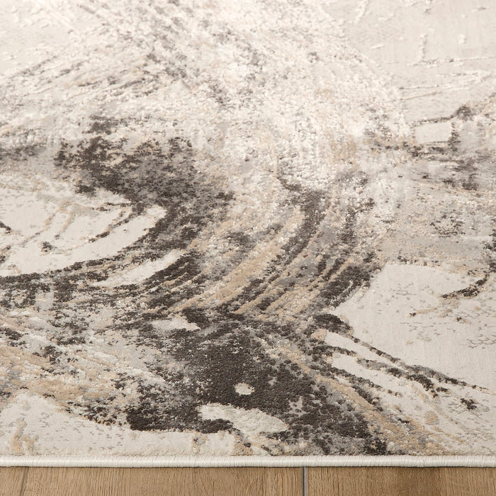 Kemer Gray Abstract - T2057 - 3' x 8' Runner