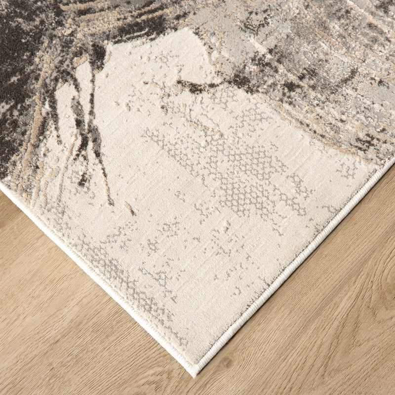 Kemer Gray Abstract - T2057 - 3' x 8' Runner