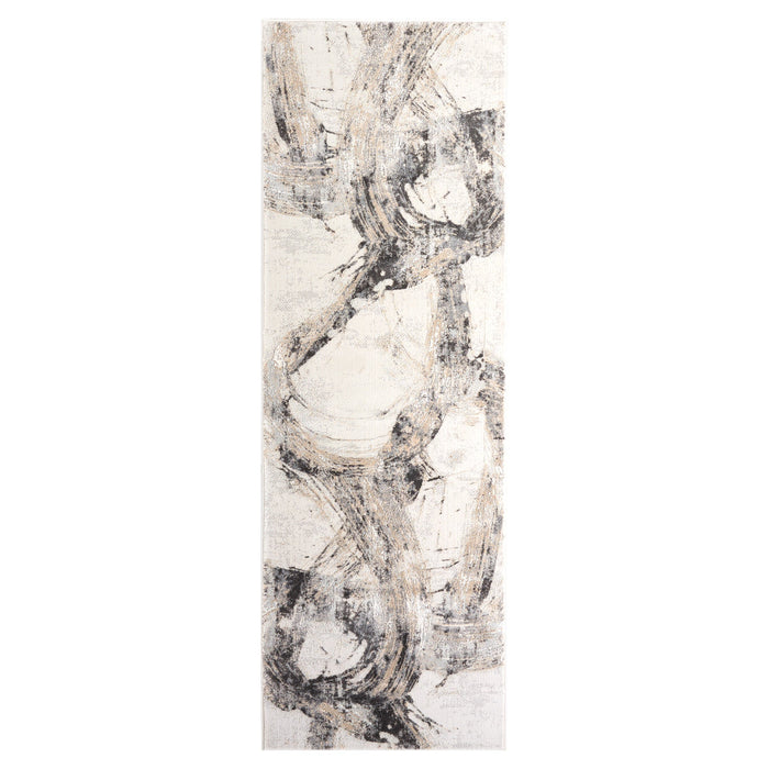 Kemer Gray Abstract - T2057 - 3' x 8' Runner