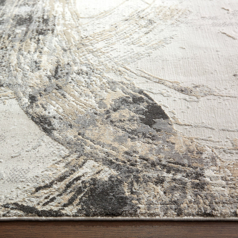 Kemer Gray Abstract - T2057 - 5' x 8'