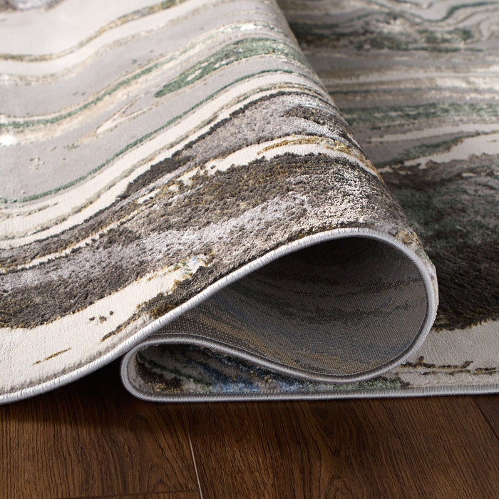 Zaria Gray Blue Marbled - T2063 - 2' x 3'