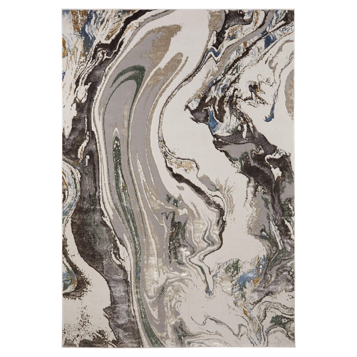 Zaria Gray Blue Marbled - T2063 - 2' x 3'