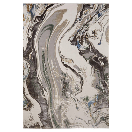Zaria Gray Blue Marbled - T2063 - 5' x 8'