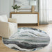 Zaria Gray Blue Marbled - T2063 - 5' Round