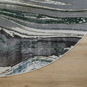 Zaria Gray Blue Marbled - T2063 - 8' Round