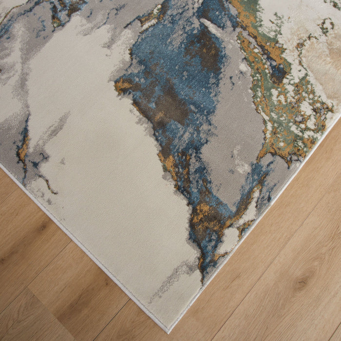 Zaria Blue Gray Marbled - T2065 - 10' x 13'