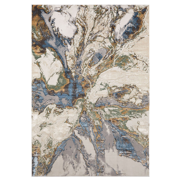 Zaria Blue Gray Marbled - T2065 - 5' x 8'