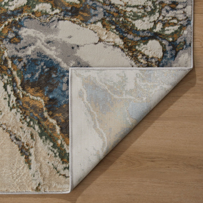 Zaria Blue Gray Marbled - T2065 - 7' x 9'