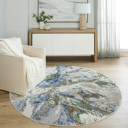 Zaria Blue Gray Marbled - T2065 - 5' Round