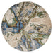 Zaria Blue Gray Marbled - T2065 - 8' Round