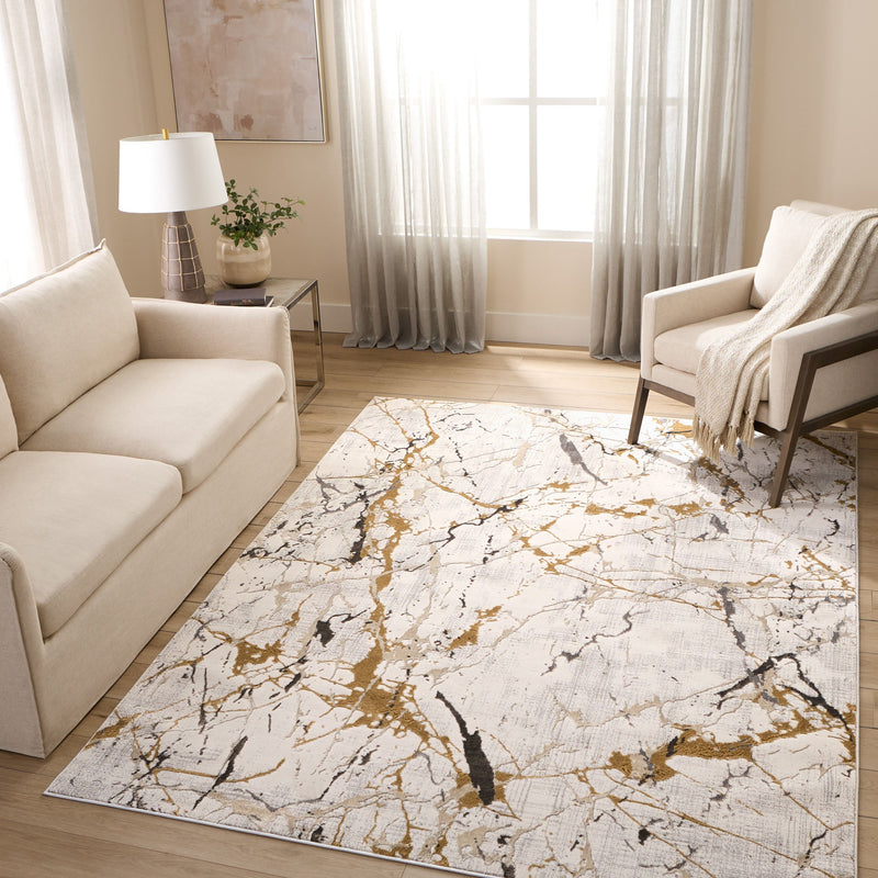 Zaria Beige Gray Marble Striations - T2067 - 5' x 8'