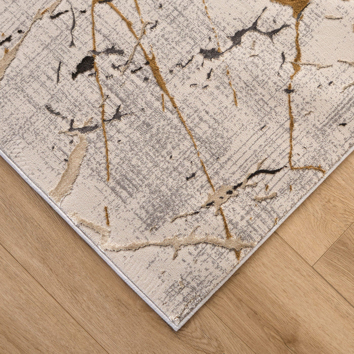 Zaria Beige Gray Marble Striations - T2067 - 7' x 9'