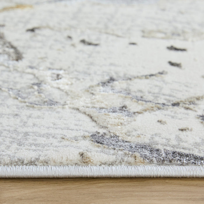 Zaria Beige Gray Marble Striations - T2067 - 7' Round
