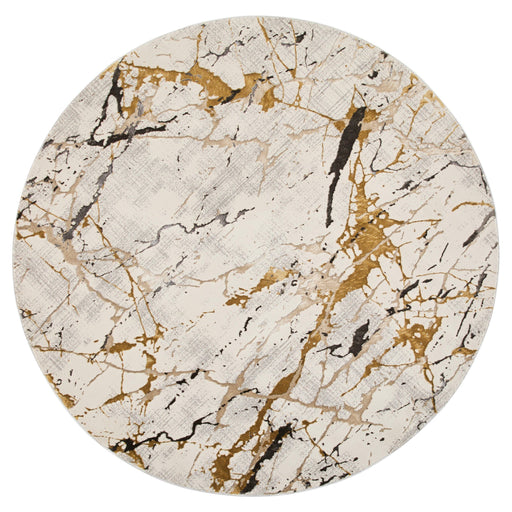 Zaria Beige Gray Marble Striations - T2067 - 5' Round