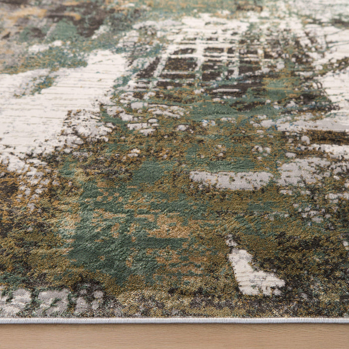 Zaria Green Black Painterly - T2068 - 2' x 3'