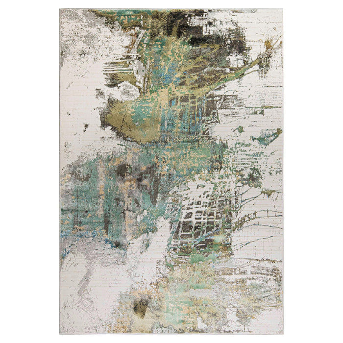 Zaria Green Black Painterly - T2068 - 5' x 8'