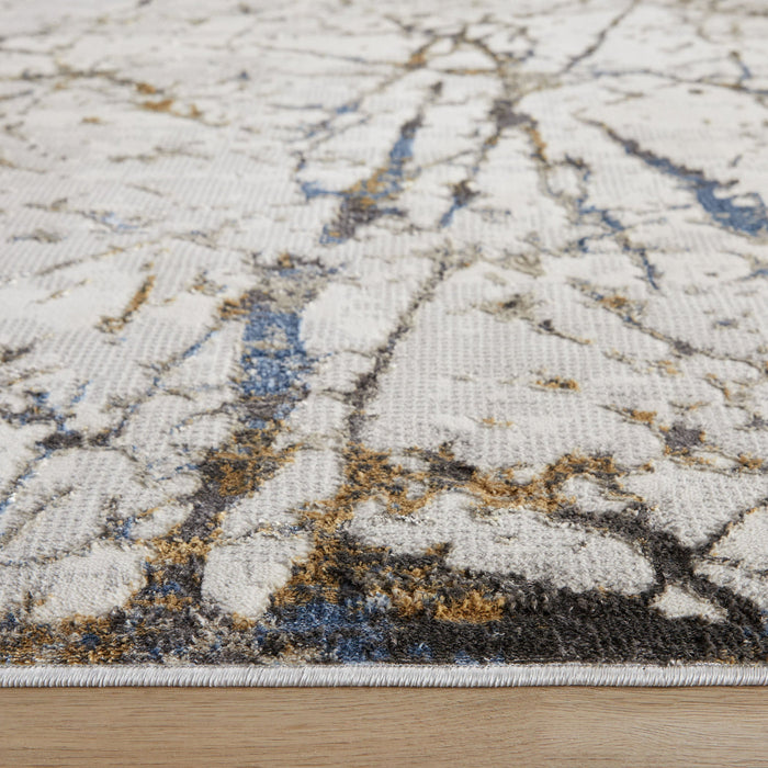 Zaria Gray Gold Marble Striations - T2070 - 5' x 8'