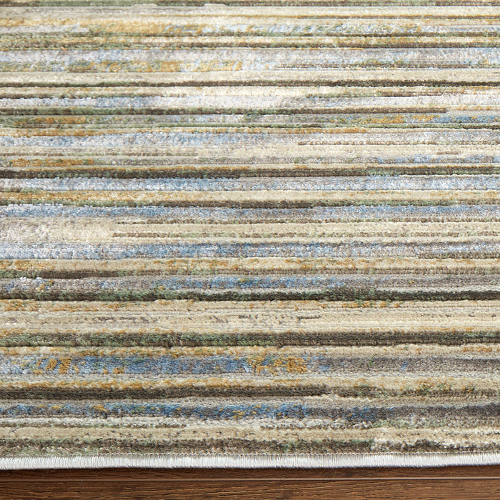Zaria Gold Green Stripe - T2071 - 5' x 8'