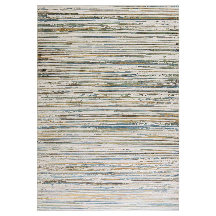 Zaria Gold Green Stripe - T2071 - 5' x 8'