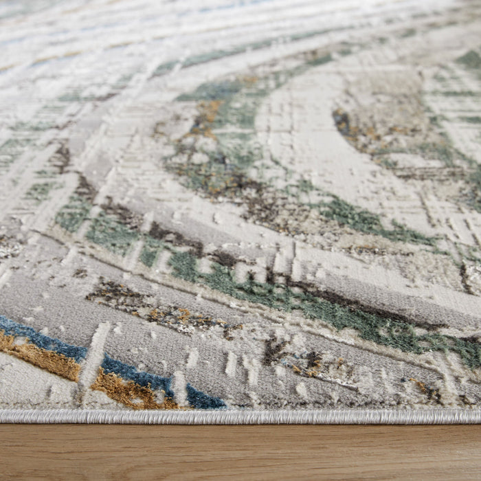 Zaria Gray Blue Waves - T2072 - 2' x 3'