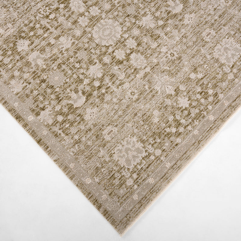 Verona Vintage Sage Distressed Medallion - T2077 - 6' x 9'