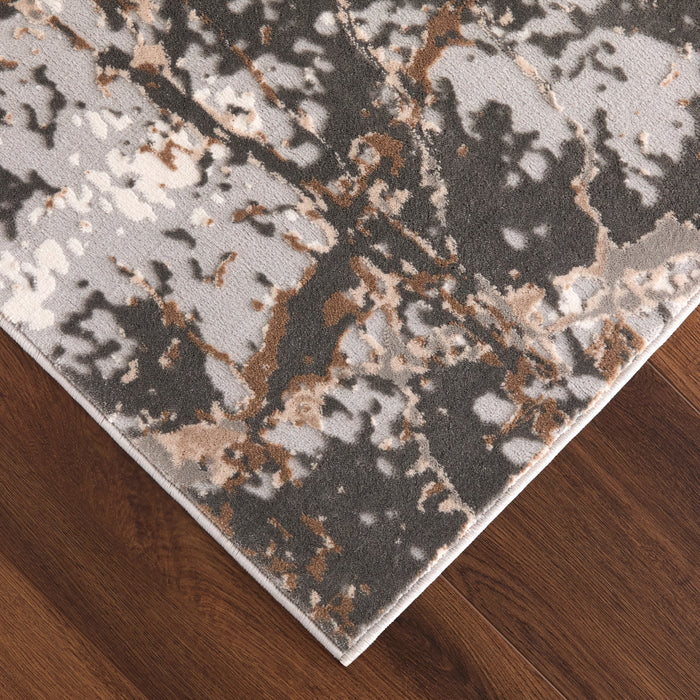 Besni Brown Marble Striations - T4001 - 3' x 8' Runner
