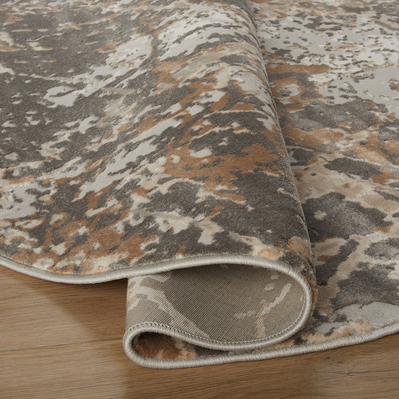 Besni Brown Marble Striations - T4001 - 8' Round