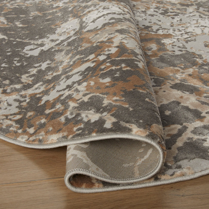 Besni Brown Marble Striations - T4001 - 8' Round