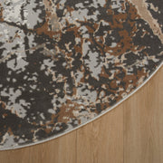 Besni Brown Marble Striations - T4001 - 7' Round