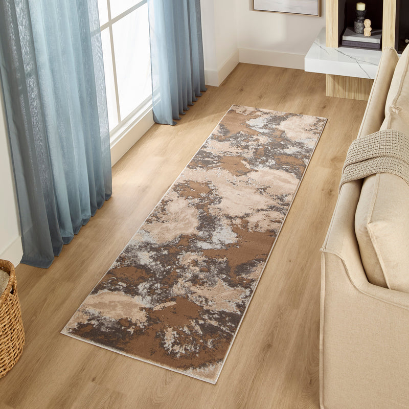 Besni Brown Marbled - T4002 - 3' x 8' Runner