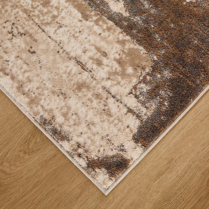 Besni Brown Painterly - T4003 - 3' x 8' Runner
