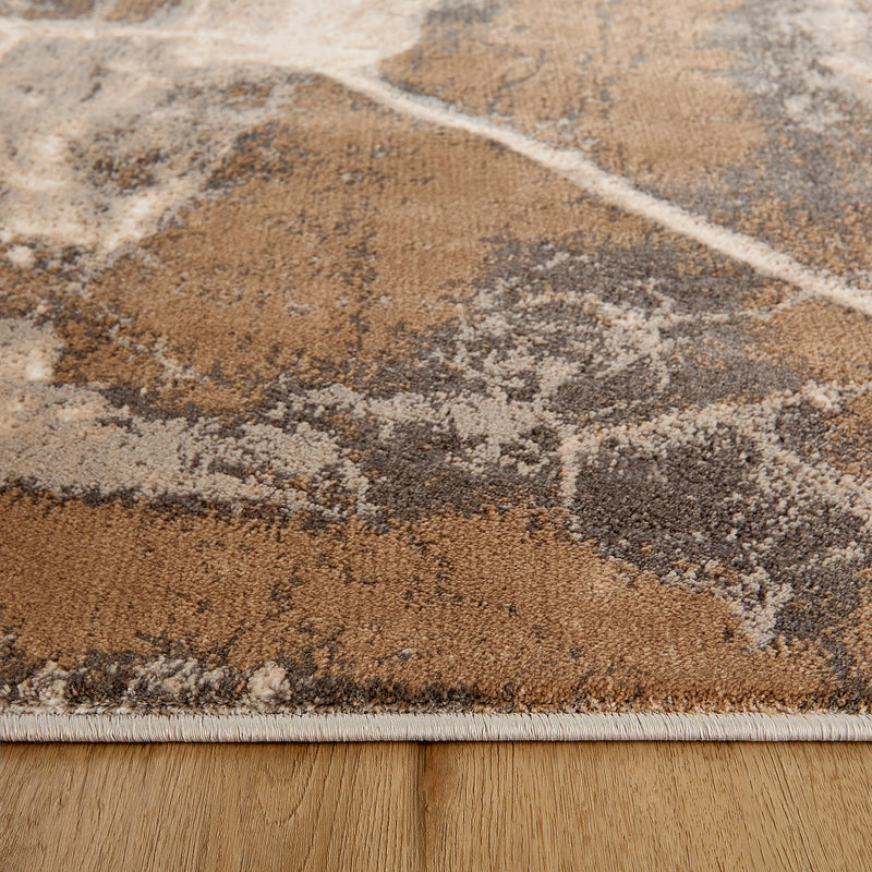 Besni Brown Marble Striations - T4004 - 3' x 8' Runner