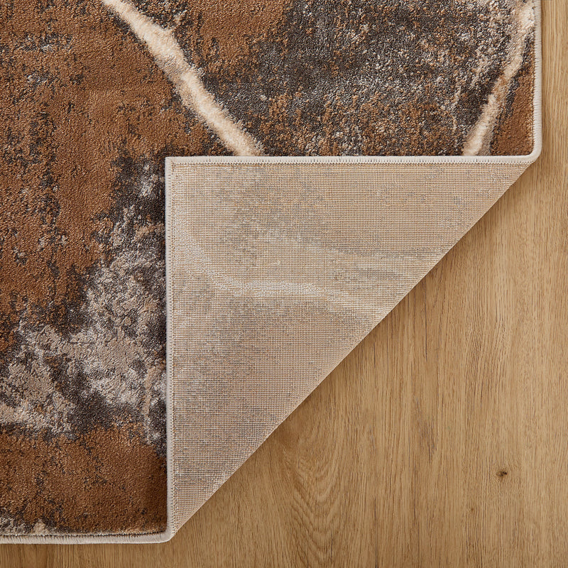 Besni Brown Marble Striations - T4004 - 3' x 8' Runner