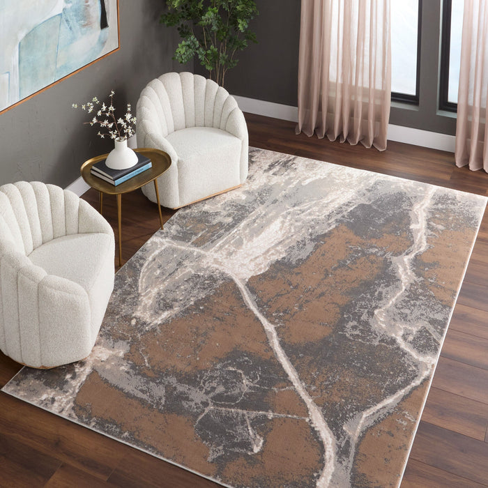 Besni Brown Marble Striations - T4004 - 8' x 11'