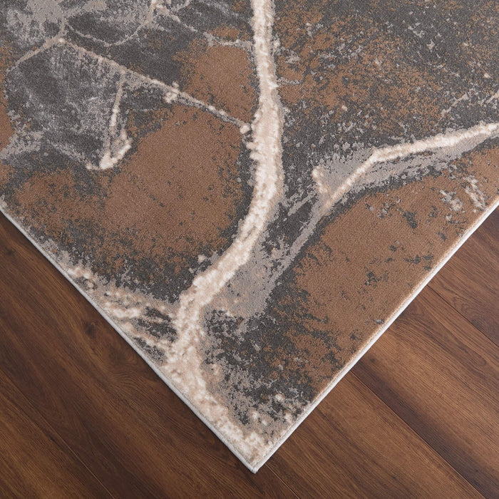 Besni Brown Marble Striations - T4004 - 2' x 3'